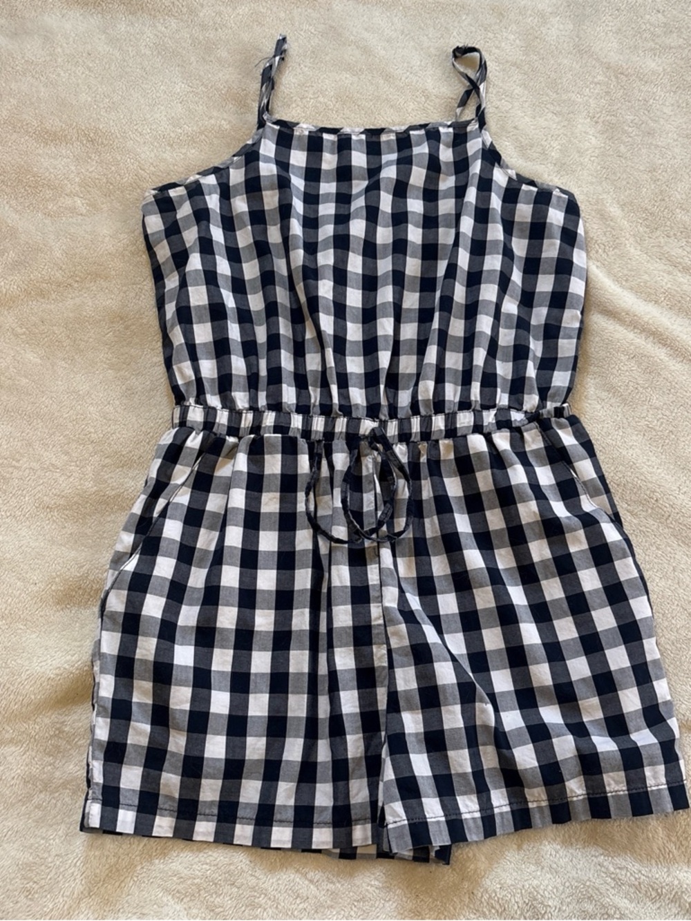 Ci Sono Black and White Gingham Dress with Pink Label